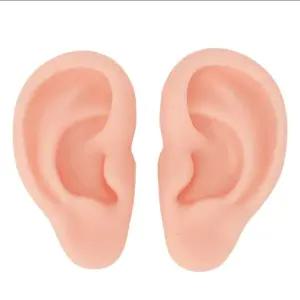 키밍 실리콘 귀모형 양쪽 세트 교육용 걸이전시 피어싱연습용 마네킹 침뜸 도구 인조 왼쪽 오른쪽 가짜 다