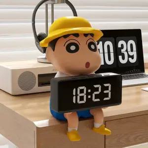 짱구 탁상 시계 알람 시계 디지털 인테리어 소품 책상 거실 침실