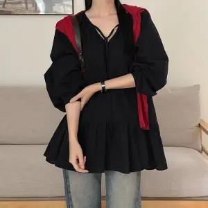 [공구우먼] [제작] 허트잇 스트랩 셔링 블라우스 84088 빅사이즈 여성의류