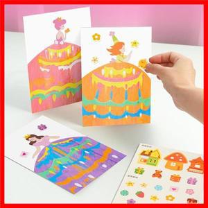 어린이를위한 스크래치 아트 선물 스퀴지 페인팅 키트 매직 도트 페인트 종이 세트 노트북 레인보우 스크래