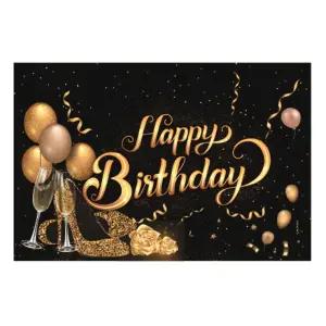 장식 블랙파티 럭셔리생일현수막(대형) C타입 배너