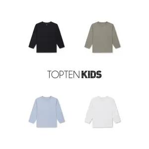 [롯데백화점]탑텐키즈 MKG5TS3904 공용) 에센셜 헤비코튼 오버핏 긴팔 티셔츠