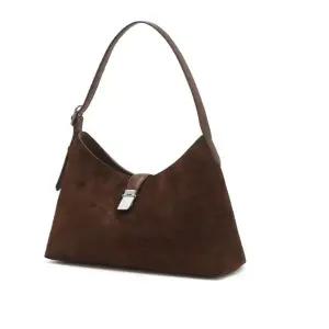 [닥스] DCBA6E177W3 [CLA] 다크브라운 스웨이드 체크 장식 포인트 숄더백