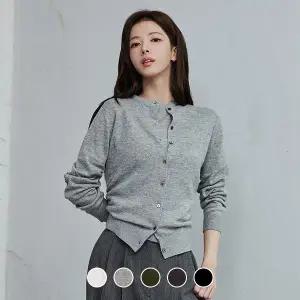 [지오다노] 355905 여 12gg 민자 크루넥 셋업 긴팔 가디건