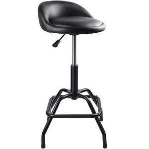 스마트 제리 - 차고 상점 스툴, 카운터 높이 바 회전 스툴 조절 가능, 등받이가 있는 작업용 벤치 주방 의자, 검은색(330파운드 무게 용량)