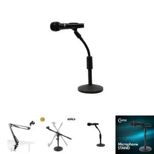 탁상용 마이크 스탠드 자바라 높이조절형/책상/거치대/방송/녹음/음성/삼각대
