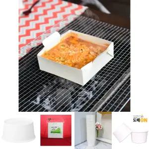 쿡인 페이퍼 종이 냄비 5P세트 (인덕션사용가능) 1100cc/용기/일회용/탕비실/학교/학생/학원/사무실/가게