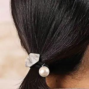 [콩심팥심]머리끈 방울 여성 머리 진주 헤어 고무줄 밴드