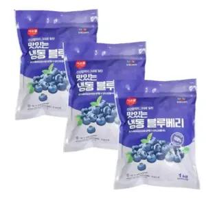 이츠웰 맛있는 냉동 블루베리 1kg 3개