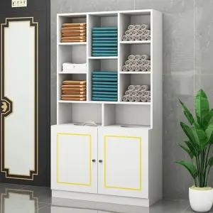 미용실수건장 샴푸실 상하부장 수건 보관대 펜트리장