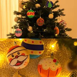 크리스마스 페인팅 오너먼트 5개입 색칠 드로잉 트리 꾸미기 만들기 DIY 소품 겨울 인테리어 미술 그림