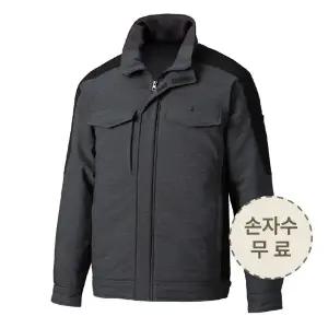 겨울 데님 작업복 점퍼 근무복 상의 남자 스판 방수 방오 포켓 추동 잠바 W-2189