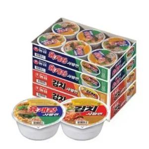 농심 육개장 사발면 12 김치 사발면 12 김육사세트 24개입