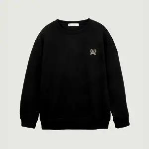 [행텐] 공용 캘리 크루넥 기모 맨투맨 블랙