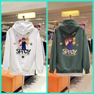 더블제이디 (남녀공용) 스프레이 스트릿 아티스트 오버핏 후드 티셔츠 JGZZ30910