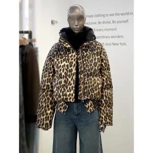 [제시뉴욕] 세이브존03 제시뉴욕 레오파드 후드 덕 숏 패딩 점퍼 AGBFW5ANEJ9460A (S42236808)