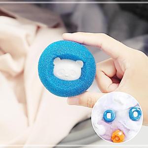 클린도매 세탁기 먼지 강아지 고양이 털제거 스펀지 세탁볼 10P 세탁기청소 흡착실리콘 먼지제거클리너