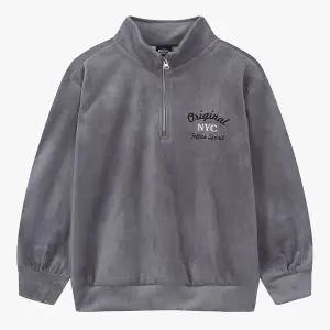 [보리보리/인디고뱅크키즈]실물이  더예쁜 인터록 반집업 맨투맨(오버핏) IKMA25T05