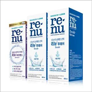 [바슈롬][바슈롬] 리뉴 후레쉬 500ml 2개+어드밴스 355ml 1개 (유통기한 26.3.31)