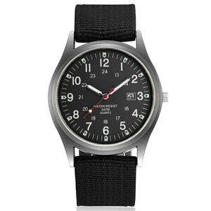 LsvtrUS 남성 스포츠 스타일 스위스 군용 파일럿 패브릭 스트랩 시계