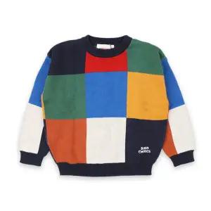 [보보쇼즈] 키즈 타일 컬러블록 니트(멀티) B225AC110 991