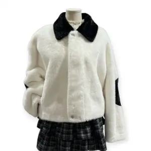 [롯데백화점]트위 컬러블록 집업 퍼 점퍼 TNJDFJP007