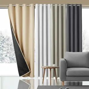 두꺼운 누빔 암막커튼 210 외풍차단 우풍 난방 보온 방풍커튼