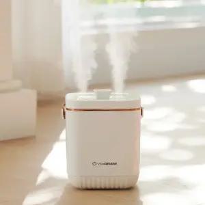 비타그램 가죽핸들 손잡이 초음파 듀얼분사 소형 가습기 VG-HF3510W