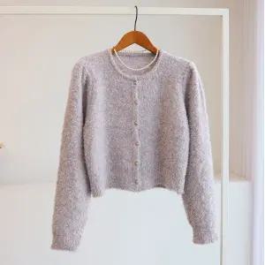 [잇수다] 펍스클 부클 보카시 라운드 퍼프 니트 가디건