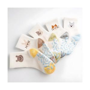 비바세븐 아동용 위시 미끄럼방지 중목 양말 5족 세트