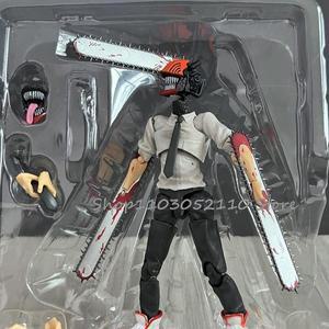 피그마 586 체인소맨 액션 피규어 SHF 데님 카타나맨 애니메이션 모델 인형 조립식 관절 영화 장난감 선물