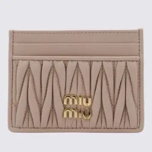 스티치 패턴 골드 로고 가죽 카드지갑 5MC076 AFPPF0236