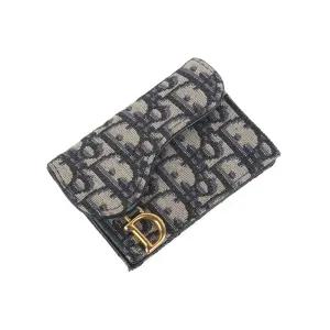 [중고명품]  S5611CTZQ 오블리크 새들 플랩 카드 지갑 백화점영수증 36017 1