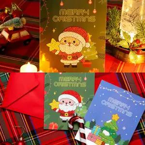 메리 크리스마스 보석십자수 카드 2종 크리스마스카드 카드만들기 생일카드 파티초대장