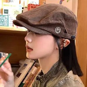 쉬미리 남녀 코듀로이 패션 헌팅캡 겨울 모자