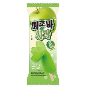 메롱바 사과 70g x 40개 인기간식 메롱바복숭아맛 사과맛 아이스크림 아이스크림젤리 멜롱
