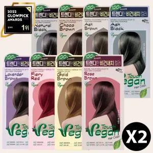 (2개 세트) 이지엔 터치비건 헤어컬러 / 새치염색 칼라염색약 비건염모제