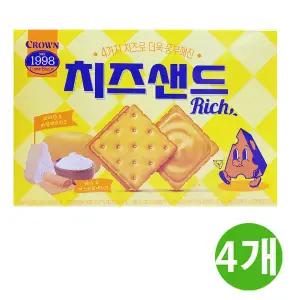 크라운 치즈샌드 리치 180g x 4개