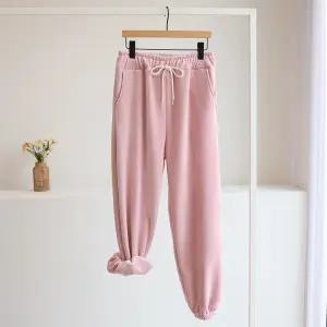 [잇수다] 샤렌스 밍크 기모 골지 스판 밴딩 조거 팬츠