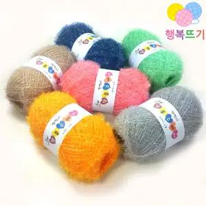 (행복뜨기) 국산 명품수세미실 10개당+1개 고급 나염 반짝이 수세미실 뜨개실 털실 뜨개질실 코바늘실