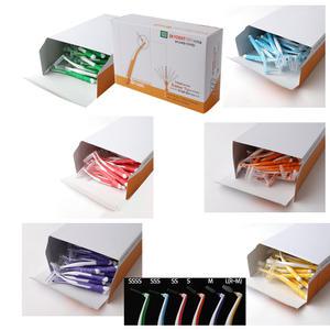 SKYDENT 대용량 100개입 일반 치간칫솔 치간치솔 교정 임플란트 관리 스카이덴트