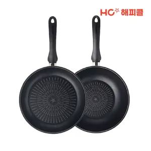 HC해피콜 티타늄 IH 인덕션 후라이팬 2종세트 (팬28cm+웍28cm)
