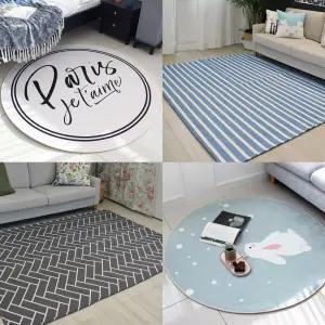[샤이닝홈] 샤인 사계절 인테리어 원형 사각 러그 침실 거실 카페트 물세탁 현관 욕실 주방발매트 베란다