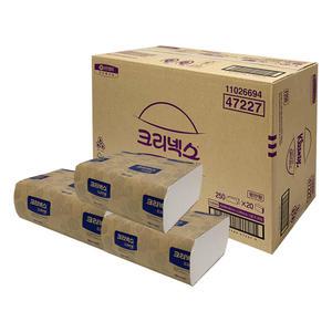 크리넥스 천연펄프 업소용 드라이셀 핸드타올 5000매 47227