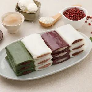 [시루조아] 굳지않는 특허기술  4색 앙꼬절편 1050g 15개입 / 국내산 쌀 떡 모음 개별포장