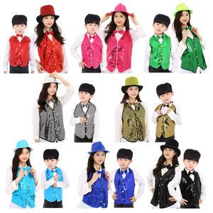 반짝이조끼 아동 성인 스팡클 웨이터 파티의상