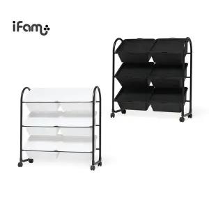 [보리보리/아이팜]아이팜 룩 트롤리 정리함 3단 이동식정리함