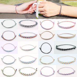 60컬러 단색 믹스 실팔찌 실발찌 소원팔찌 우정 커플 매듭 끈