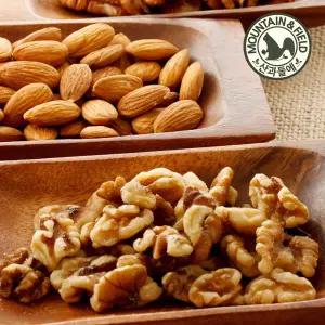 [산과들에] 25년산 햇호두400g + 볶음아몬드400g 인기견과류 2종