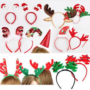 크리스마스머리띠 성탄 루돌프 산타 트리 사슴뿔 방울 파티 머리띠